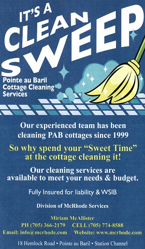 Point au Baril Cottage Cleaning
